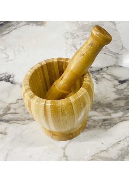 Bambu Sarımsak Ezici Bambu Havan