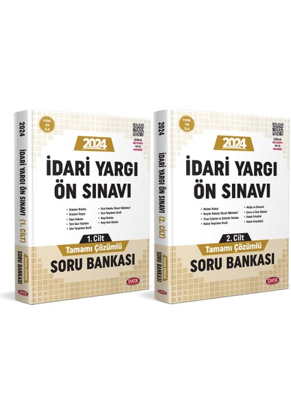 2024 İdari Yargı Ön Sınavı 2 Cilt Soru Bankası Çözümlü modelleri