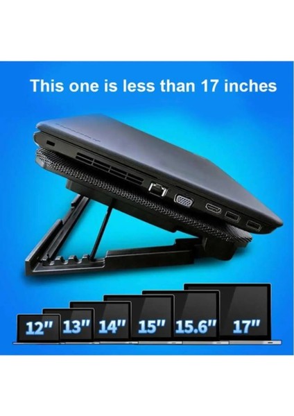 2 Fanlı Rgb Li 9-17 Inç Yükseklik Ayarlı Notebook Sogutucusu