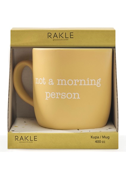 Not A Morning Person Kupa - Sarı - 365 ml