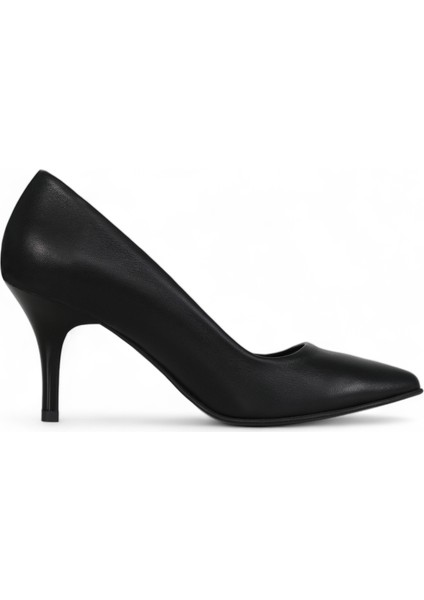 Hakiki Deri Stiletto Topuklu Siyah - 7,5 Cm İnce Topuk Sivri Burun - El İşçiliği Premium Konfor Yumuşak Deri GRS028-SH fiyatları