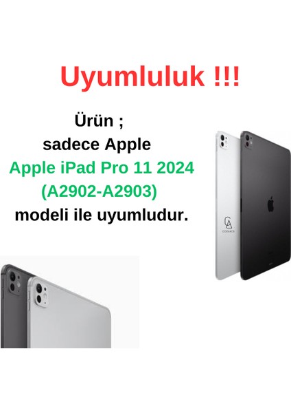 Apple iPad Pro 11 2024 (A2902-A2903) Uyumlu Köşe Dolgulu Nitro Anti Shock Tablet Kılıfı Kapak