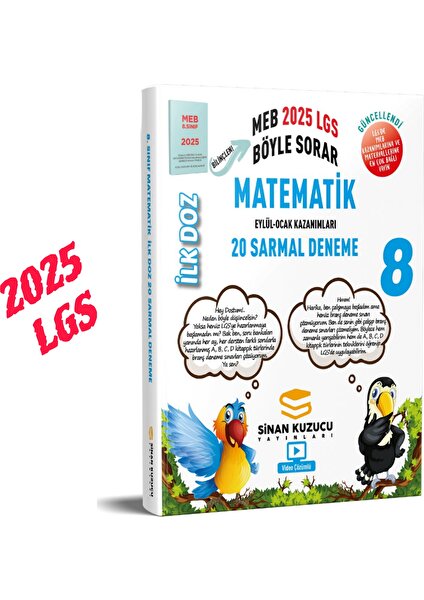 Sinan Kuzucu Yayınları 8. Sınıf İlk Doz Sarmal Branş Denemeleri Matematik