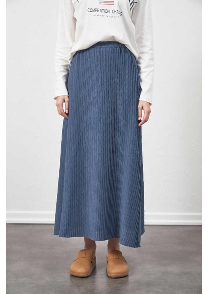 Pliseli Etek Indigo modelleri