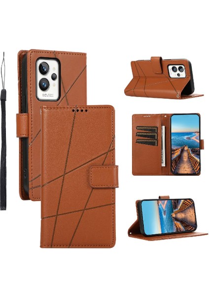 Realme Gt 2 Pro Için Flip Case Darbeye Kickstand Şok Emici Üç (Yurt Dışından)