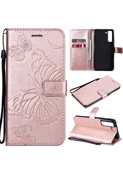 Samsung Galaxy S21 Fe Darbeye Kapak Flip Kickstand Manyetik Pu (Yurt Dışından)