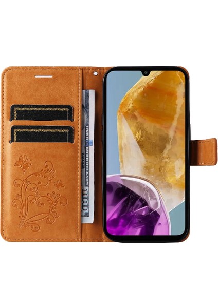 Samsung Galaxy M15 Için KILIF/F15 5g Darbeye Kapak Pu Ile Manyetik Kapak (Yurt Dışından)