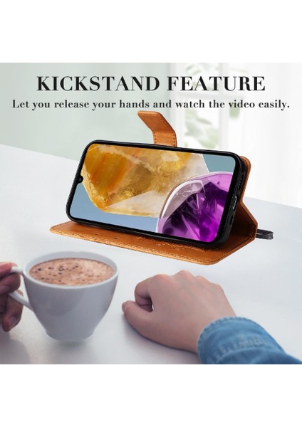 Samsung Galaxy M15 Için KILIF/F15 5g Darbeye Kapak Pu Ile Manyetik Kapak (Yurt Dışından)