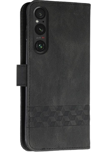 Sony Xperia 1V 2023 Cüzdan Kılıf Ile Uyumlu Pu Deri Kart Kapak Ile Kullanışlı Standı Özelliği (Yurt Dışından)