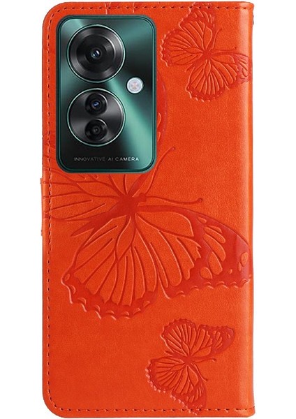 Oppo Için Kılıf Oppo 11F 5g Manyetik Kapak Flip Kickstand Kart Yuvası Ile Pu (Yurt Dışından)