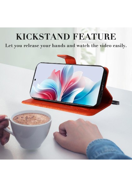 Oppo Için Kılıf Oppo 11F 5g Manyetik Kapak Flip Kickstand Kart Yuvası Ile Pu (Yurt Dışından)