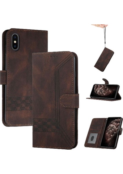 Kullanışlı Stand Özelliği Ile Iphone X/xs Cüzdan Kılıf Pu Deri Kart Kapağı Ile Uyumlu (Yurt Dışından)