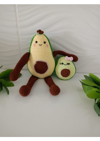 Design By Oykum 2'li Amigurumi Avokado Oyuncaklar Uyku Arkadaşı