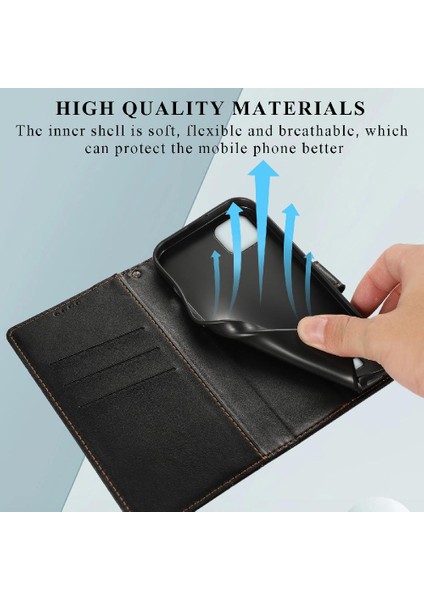 Realme C20 Kickstand Darbeye Şok Emici Üç Kart Için Flip Case (Yurt Dışından)