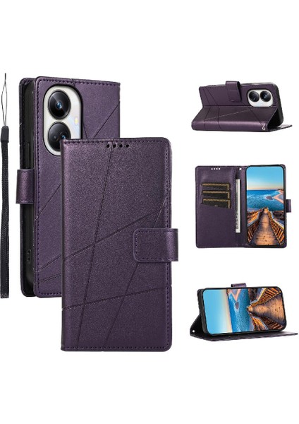 Realme 10 Pro Artı Şok Emici Darbeye Kickstand Için Flip Case (Yurt Dışından)