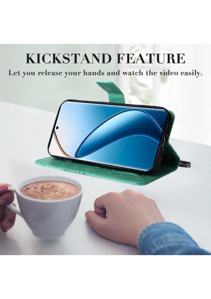 Kart Yuvası Standı Ile Realme 12 Pro Artı Pu Deri Kılıf Kickstand Çevirin (Yurt Dışından)