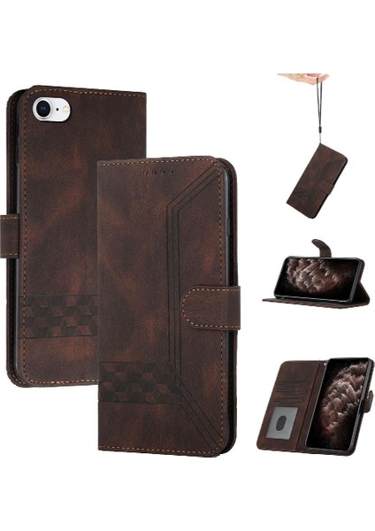 Kullanışlı Stand Özelliği Ile Iphone 7/iphone 8 Cüzdan Kılıf Pu Deri Kart Kapağı Ile Uyumlu (Yurt Dışından)