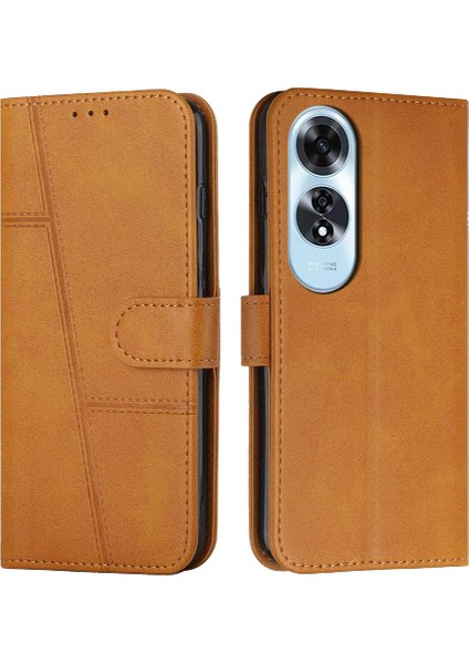 Oppo A60 4g Kart Ekleme Yan Toka Pu Deri Darbeye Dayanıklı Durumda (Yurt Dışından)