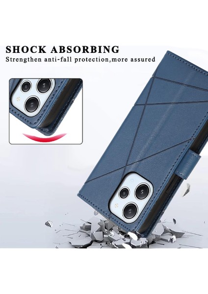 Xiaomi Redmi 12 Için Flip Case Şok Emici Kickstand Darbeye Üç (Yurt Dışından) indirimleri