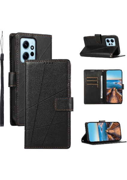 Xiaomi Redmi Not 12 Için Flip Case 4g Darbeye Şok Emici Üç (Yurt Dışından)