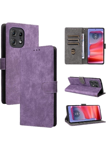 Motorola Moto Kenar 50 Pro Pu Deri Kart Yuvaları Kapak Manyetik (Yurt Dışından)