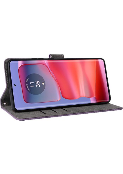 Motorola Moto Kenar 50 Pro Pu Deri Kart Yuvaları Kapak Manyetik (Yurt Dışından)