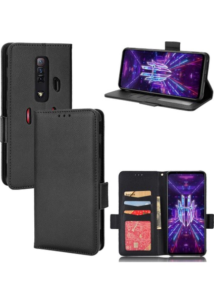 Zte Nubia Kırmızı Sihirli 7 Manyetik Yan Toka Pu Deri Kart Yuvaları (Yurt Dışından)