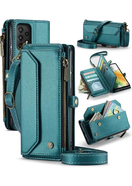 Samsung Galaxy A33 5g Için Crossbody Durumda Cüzdan Rfid Engelleme Fermuar (Yurt Dışından)
