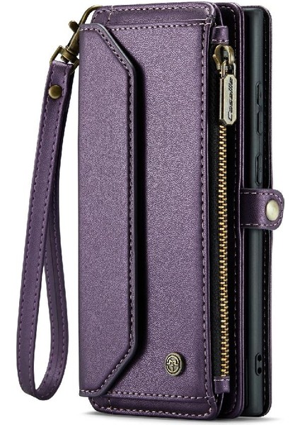 Samsung Galaxy S10 Kart Tutucu Fermuar Faturaları Yuvası Cüzdan Için Crossbody Durumda (Yurt Dışından)