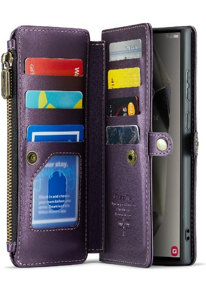Samsung Galaxy S10 Kart Tutucu Fermuar Faturaları Yuvası Cüzdan Için Crossbody Durumda (Yurt Dışından)