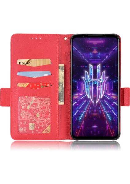 Zte Nubia Kırmızı Sihirli 7 Manyetik Yan Toka Pu Deri Kart Yuvaları (Yurt Dışından)