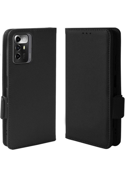 Zte Blade A72 5g Manyetik Kart Yuvaları Tutucu Pu Deri Cüzdan (Yurt Dışından)