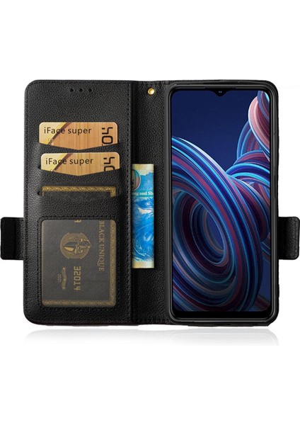 Zte Blade A72 5g Manyetik Kart Yuvaları Tutucu Pu Deri Cüzdan (Yurt Dışından)