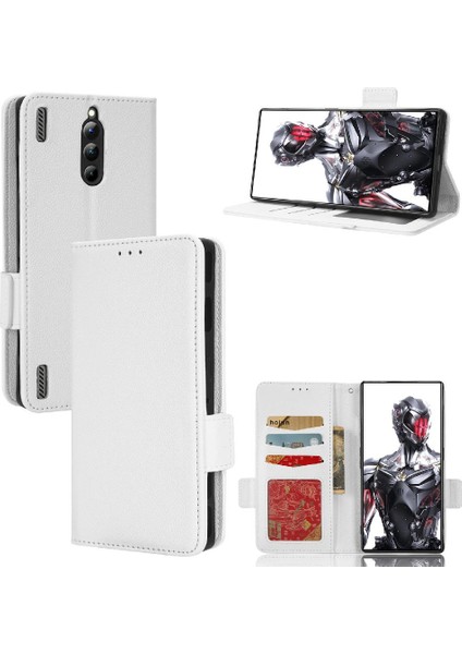 Zte Nubia Kırmızı Sihirli 8 Pro Artı Pu Deri Yan Toka Cüzdan Kartı (Yurt Dışından)
