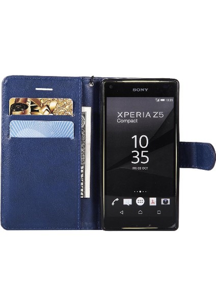 Sony Xperia Z5 Mini Klasik Düz Renk Için Flip Case Kart Yuvası ile Telefon (Yurt Dışından) fırsatları