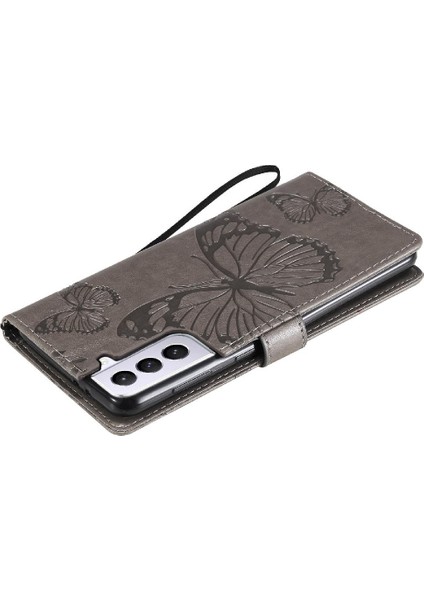 Samsung Galaxy S21 Artı Pu Deri Flip Kickstand Darbeye Ile (Yurt Dışından)