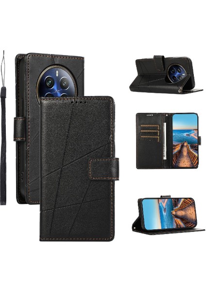 Realme 12 Pro Artı Darbeye Dayanıklı Kickstand Şok Emici Için Flip Case (Yurt Dışından)