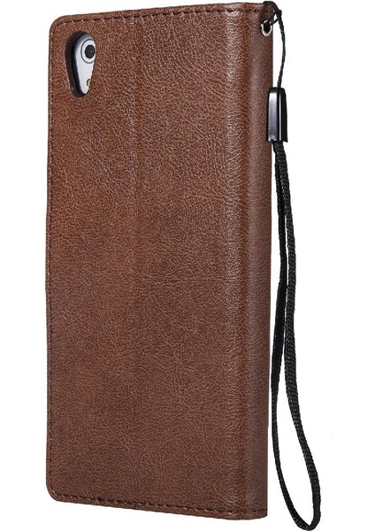 Sony Xperia Z5 Yüksek Kaliteli Deri Klasik Düz Renk ile Flip Case (Yurt Dışından) modelleri