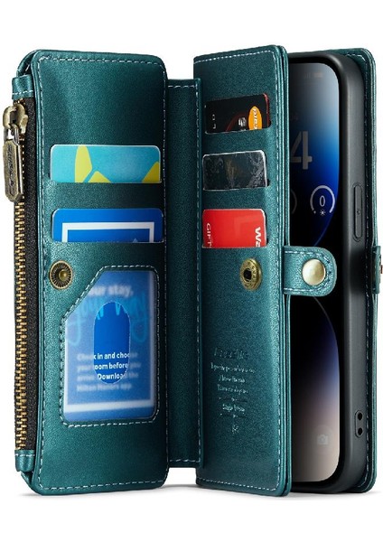 Iphone 14 Için Crossbody Durumda Pro Max Fermuar Faturaları Yuvası Durumda Cüzdan Kartı (Yurt Dışından)