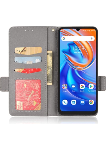 Umidigi A13 Için KILIF/13S Manyetik Yan Toka Pu Deri Kart Yuvaları Tutucu (Yurt Dışından)