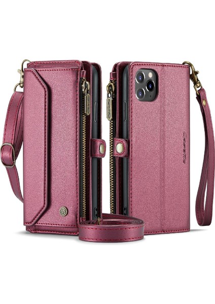 Kadınlar Için Crossbody Kılıf iphone 11 Pro Max Cüzdan Kılıf Fermuar Faturaları (Yurt Dışından)