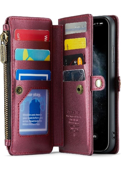 Kadınlar Için Crossbody Kılıf iphone 11 Pro Max Cüzdan Kılıf Fermuar Faturaları (Yurt Dışından)