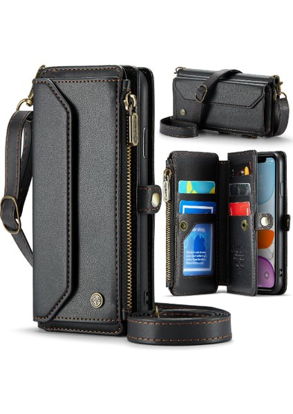 Kadınlar Için Crossbody Durumda iphone 11 Fermuar Faturaları Yuvası Cüzdan Durumda Kart (Yurt Dışından)