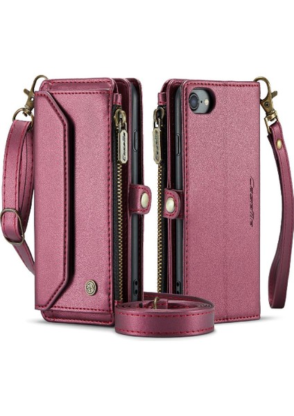 Kadınlar Için Crossbody Durumda iphone 6/6s Cüzdan Durumda Fermuar Faturaları Yuvası (Yurt Dışından)