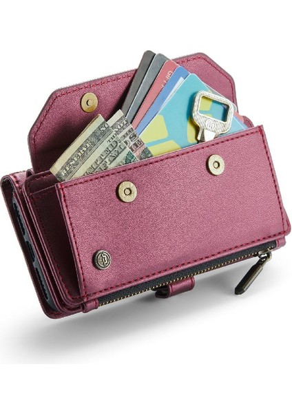Kadınlar Için Crossbody Durumda iphone 6/6s Cüzdan Durumda Fermuar Faturaları Yuvası (Yurt Dışından)