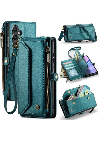 Samsung Galaxy A15 Için Crossbody Durumda 4g/5g Rfid Engelleme Durumda Cüzdan Kartı (Yurt Dışından)