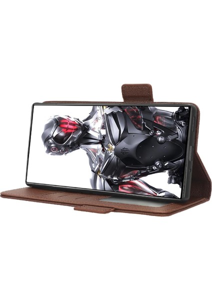 Zte Nubia Kırmızı Sihirli 8 Pro Için Kılıf Yan Toka Cüzdan Manyetik Pu Deri (Yurt Dışından)