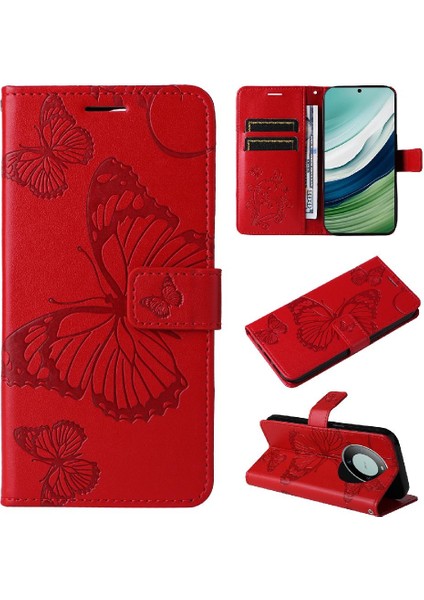 Huawei Mate 60 Için Kılıf Kart Yuvası Standı ile Kickstand Manyetik Kapak Çevirin (Yurt Dışından)