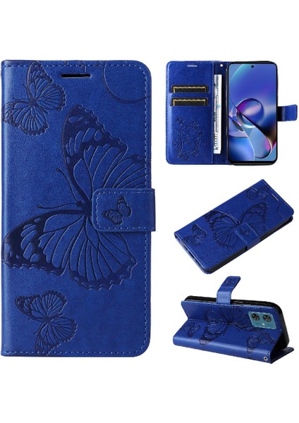 Motorola Moto G54 5g Pu Deri Flip Kickstand Için Kılıf Kart Yuvası ile (Yurt Dışından)