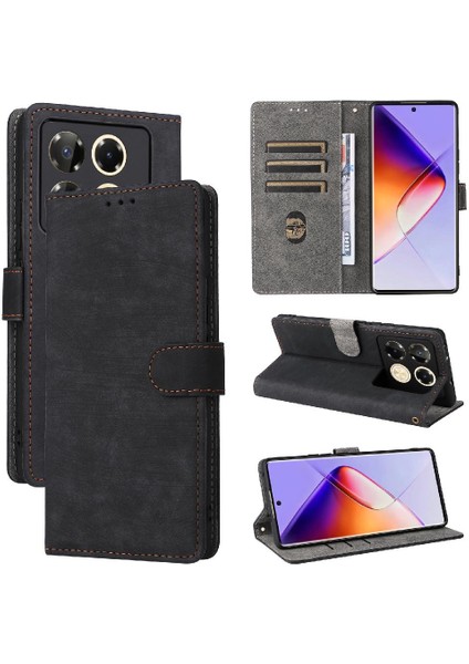 Infinix Not 40 Pro 4G/X6850 Pu Deri Flip Folio Cüzdan Kapatma Için Kılıf (Yurt Dışından)